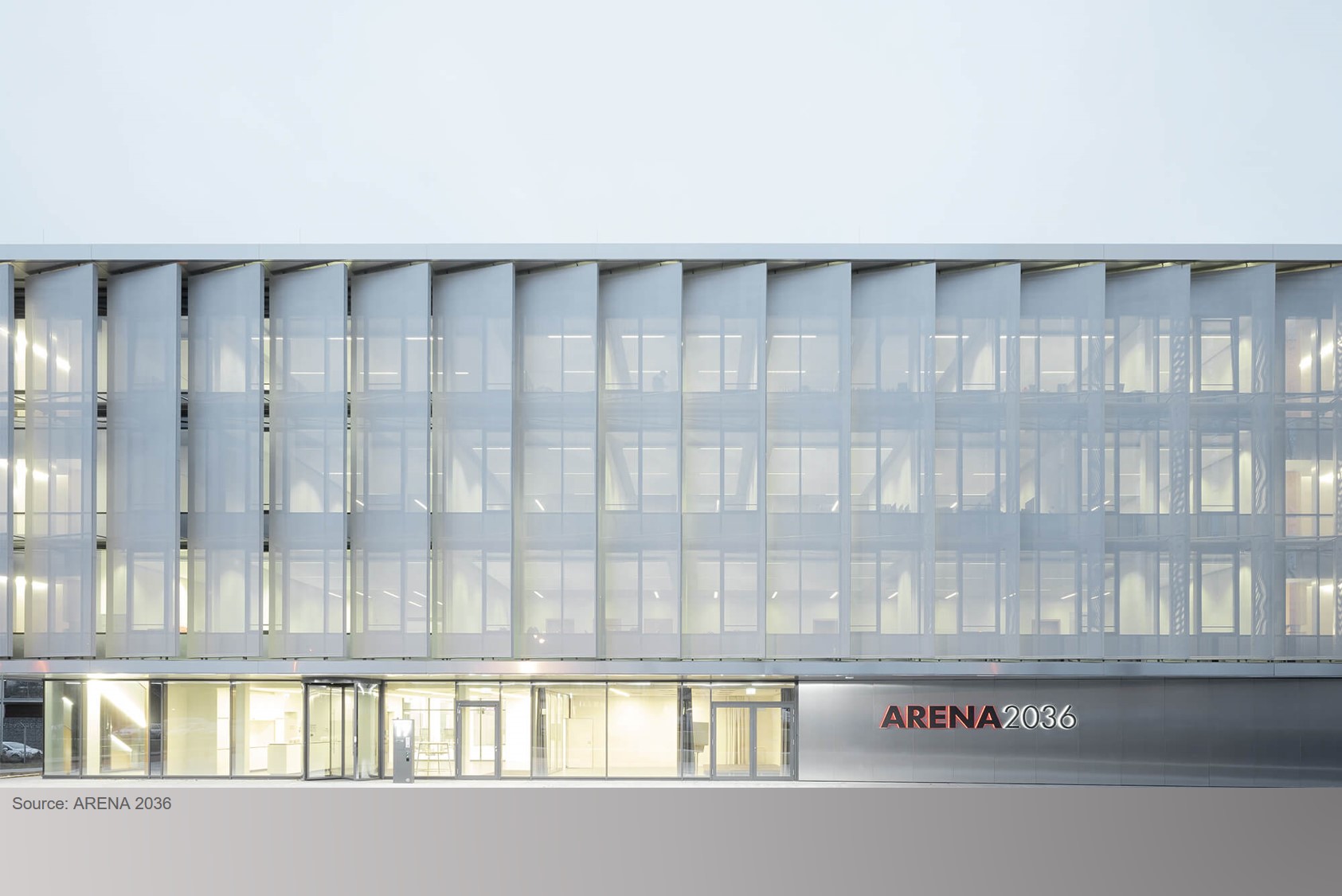 Arena 2036 building form outside